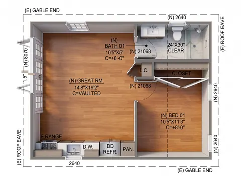 3D ADU design rendering for project FP01